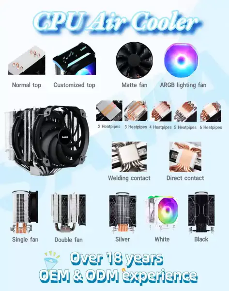 Sama 120mm Air Cooler With Argb Lighting Effects