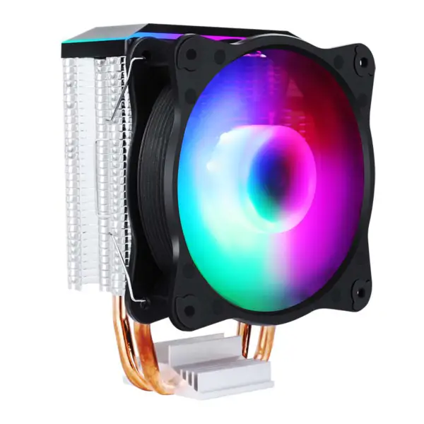 Sama Black Rainbow Rgb Gaming Computer Cooling Radiator Heat Pipe Processor Air Cooling Cpu Air Coolers With 2 Copper Pipe