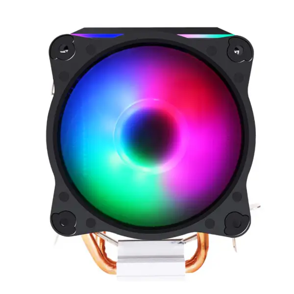 Sama Black Rainbow Rgb Gaming Computer Cooling Radiator Heat Pipe Processor Air Cooling Cpu Air Coolers With 2 Copper Pipe