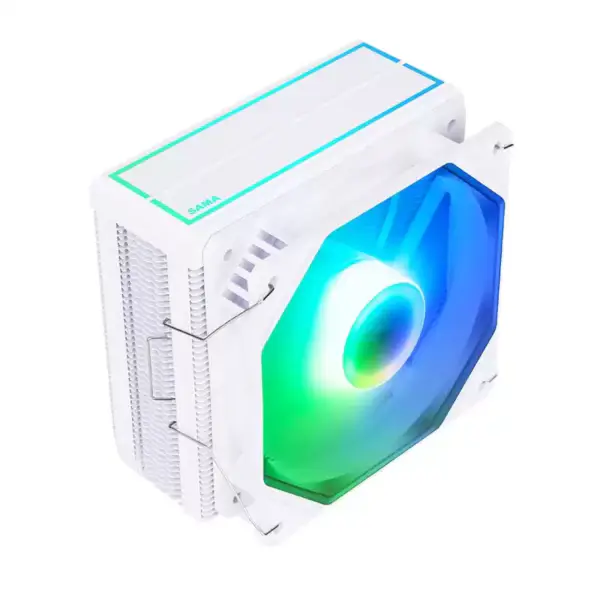 Sama White Rainbow Rgb Gaming Computer Cooling Radiator Heat Pipe Processor Air Cooling Cpu Air Coolers With 4 Copper Pipe