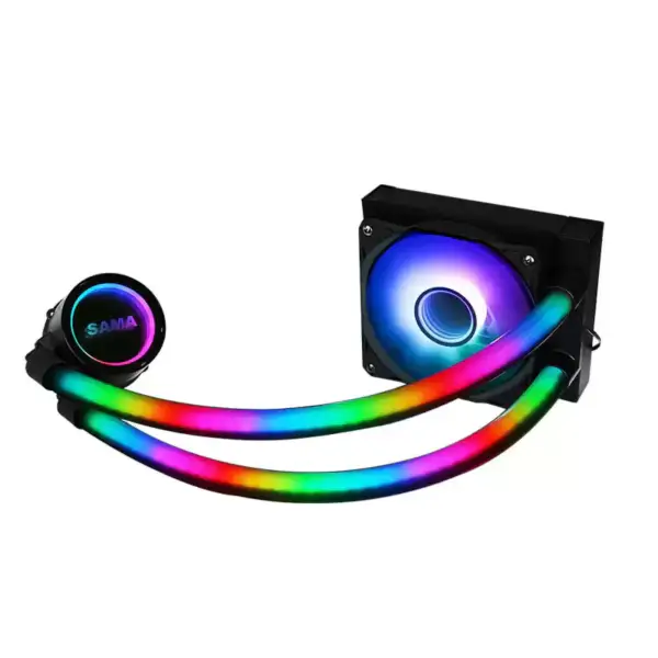 Sama Customized 120mm Rgb Lighting Liquid Aio Cooler Cpu Liquid Cooler Water Cooling Liquid Cooler For Pc