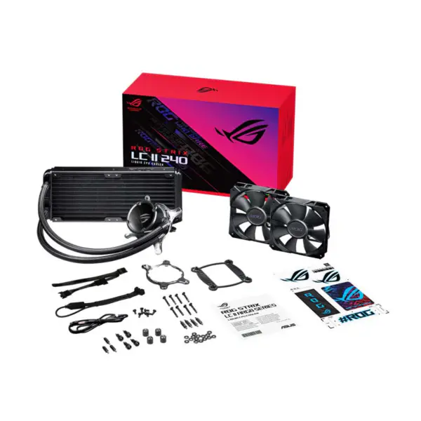 AsUs Rog Strix Lc Ii 240 2fans Integrated Water Cooled Radiator Cpu Asetek 7th Pwm Dc Cpu Cooling Fan