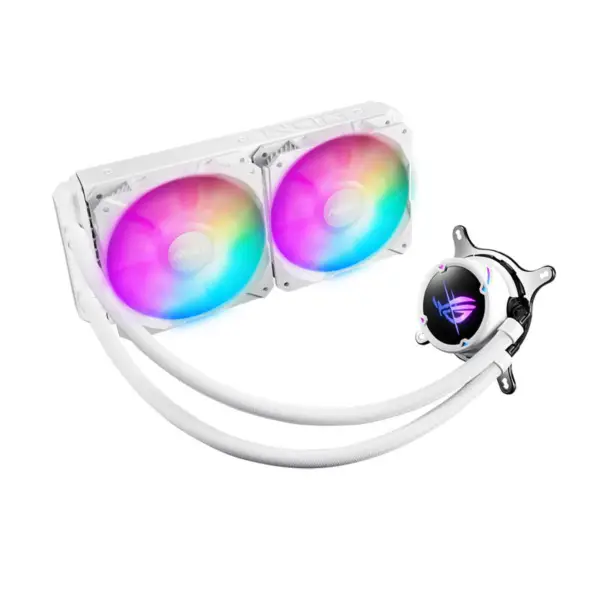 AsUs Rog Strix Lc Ii 240 Argb White Edition 2fans Integrated Water Cooled Radiator Cpu Cooling Fan