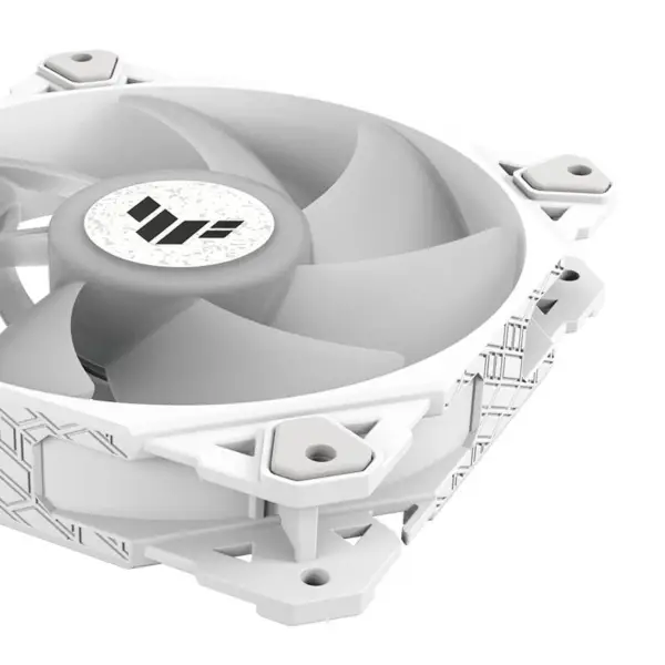 AsUs Tuf Gaming White Heroic Light Tf120 Chassis Fan 3 Pcs Argb Fan With Lighting Effect Controller Tuf Gaming Tf120 Argb 3in1